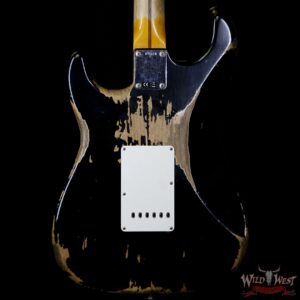 Fender Custom Shop 1957 Stratocaster Heavy Relic Maple Neck Black - Image 6
