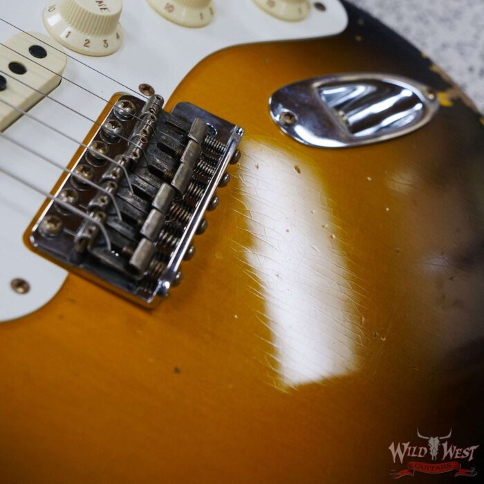 Fender Custom Shop ‘57 1957 Stratocaster Hand-Wound Pickups Relic Wide-Fade 2-Color Sunburst - Image 9