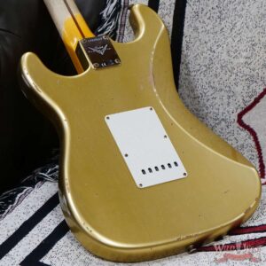 Fender Custom Shop 1957 Stratocaster Hand-Wound Pickups Quatersawn Maple Neck Relic Aged HLE Gold - Image 11