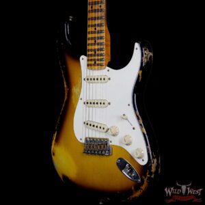 Fender Custom Shop 1957 Stratocaster Heavy Relic Maple Neck 2 Tone Sunburst - Image 2