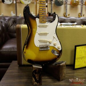 Fender Custom Shop 1957 Stratocaster Heavy Relic Maple Neck 2 Tone Sunburst - Image 12