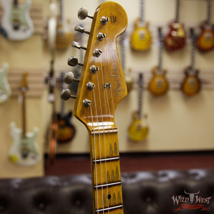 Fender Custom Shop 1957 Stratocaster Heavy Relic Maple Neck 2 Tone Sunburst - Image 7