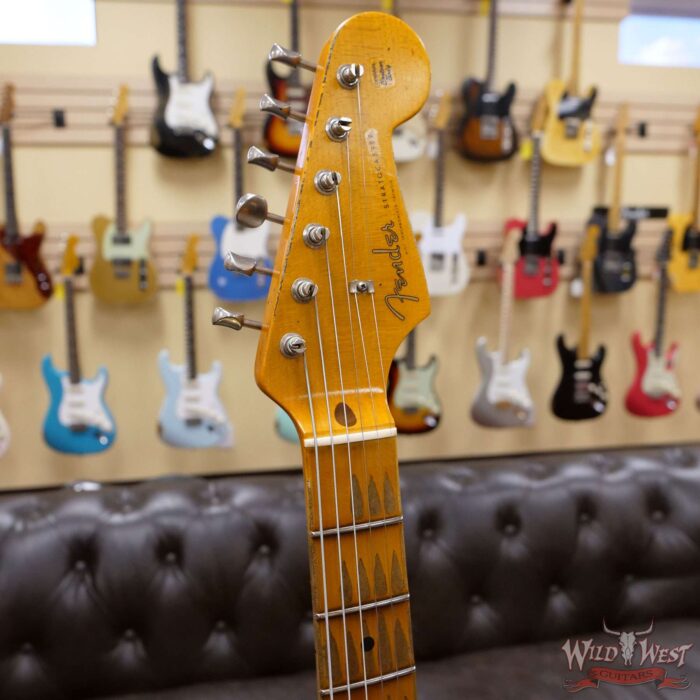 Fender Custom Shop Limited Edition 1957 Stratocaster Heavy Relic Hand-Wound Pickups Black over 2 Tone Sunburst - Image 7