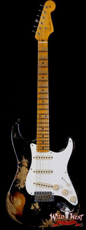 Fender Custom Shop Limited Edition 1957 Stratocaster Heavy Relic Hand-Wound Pickups Black over 2 Tone Sunburst