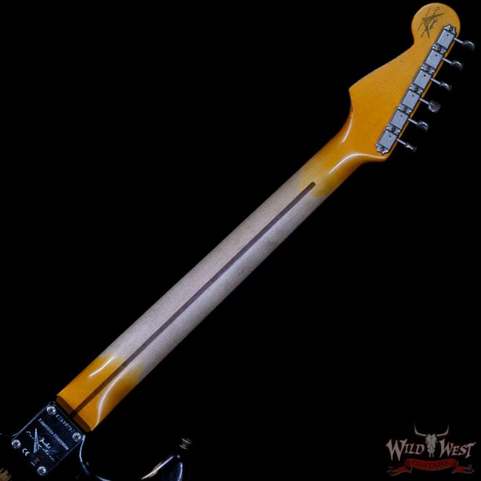 Fender Custom Shop Limited Edition 1957 Stratocaster Heavy Relic Hand-Wound Pickups Black over 2 Tone Sunburst - Image 5