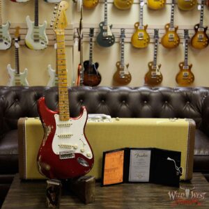 Fender Custom Shop 1957 Stratocaster Heavy Relic Maple Neck Candy Apple Red - Image 12