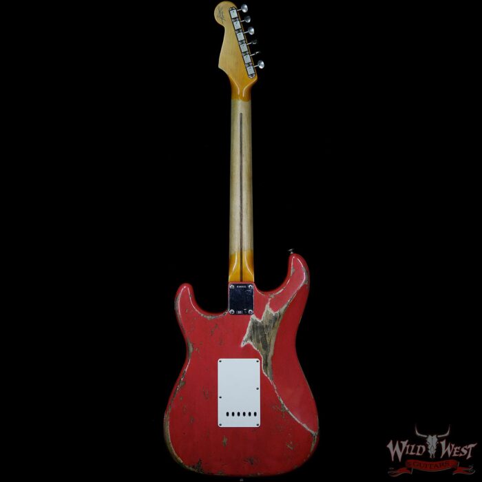 Fender Custom Shop 1957 Stratocaster Heavy Relic Maple Neck Fiesta Red - Image 5