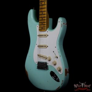 Fender Custom Shop 1957 Stratocaster Relic Maple Neck Surf Green - Image 2