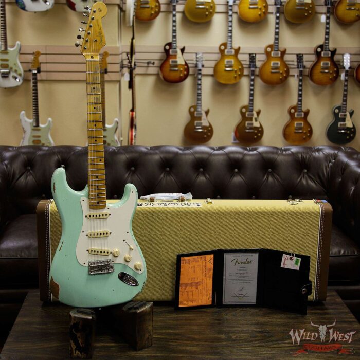Fender Custom Shop 1957 Stratocaster Relic Maple Neck Surf Green - Image 11