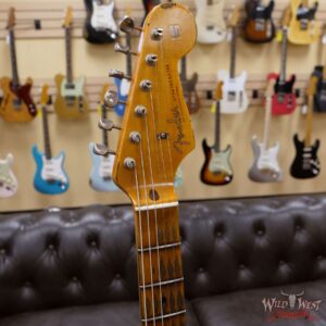 Fender Custom Shop Limited Edition 1957 Stratocaster Heavy Relic Hand-Wound Pickups Taos Turquoise over 2 Tone Sunburst - Image 7