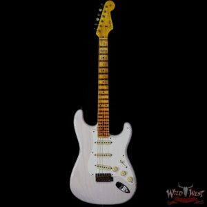 Fender Custom Shop 1957 Stratocaster Maple Neck Hand-Wound Pickups Relic Aged White Blonde - Image 3
