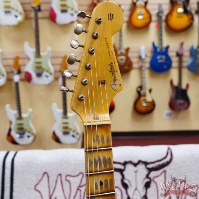 Fender Custom Shop 1957 Stratocaster Maple Neck Hand-Wound Pickups Relic Aged White Blonde - Image 7