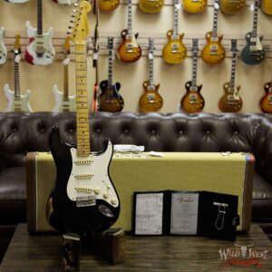 Fender Custom Shop 1957 Stratocaster Relic Maple Neck Black - Image 12