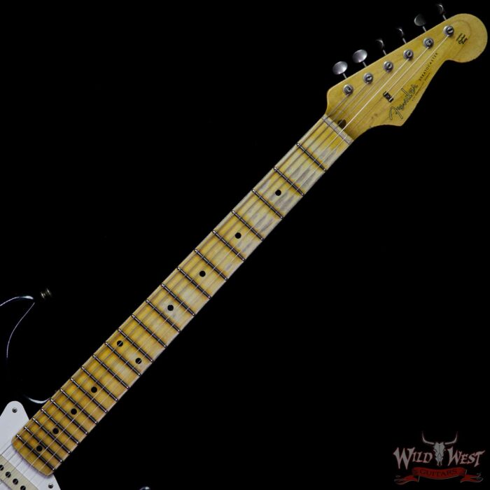 Fender Custom Shop 1957 Stratocaster Relic Maple Neck Black - Image 8