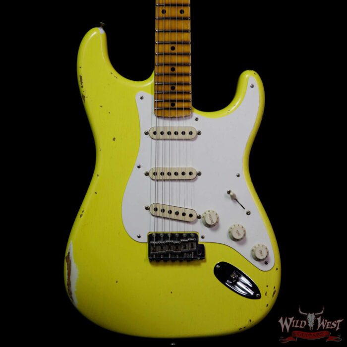 Fender Custom Shop 1957 Stratocaster Relic Maple Neck Graffiti Yellow - Image 3