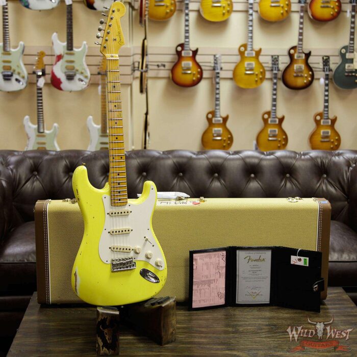 Fender Custom Shop 1957 Stratocaster Relic Maple Neck Graffiti Yellow - Image 11