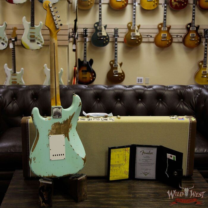 Fender Custom Shop 1957 Stratocaster Heavy Relic Maple Neck Surf Green - Image 14