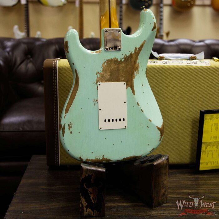 Fender Custom Shop 1957 Stratocaster Heavy Relic Maple Neck Surf Green - Image 15