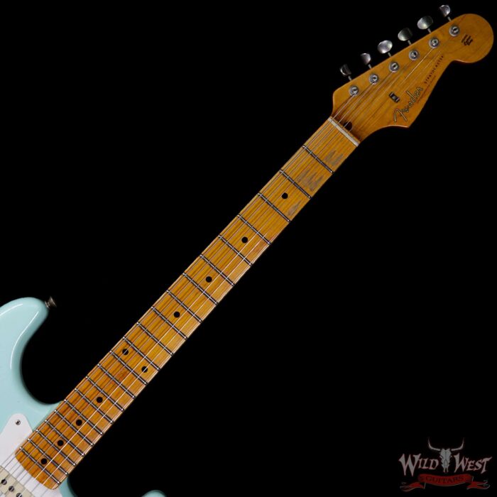 Fender Custom Shop 1957 Stratocaster Relic Maple Neck Surf Green - Image 8