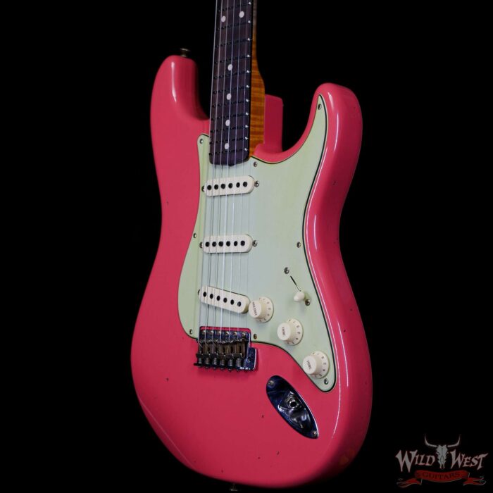 Fender Custom Shop Limited Edition 1959 59’ Special Stratocaster Flame Maple Neck Journeyman Relic Super Faded Fiesta Red - Image 2