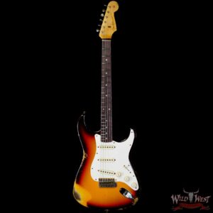 Fender Custom Shop 1959 Stratocaster AAA Rosewood Fingerboard Heavy Relic Faded Aged Chocolate 3-Color Sunburst - Image 3