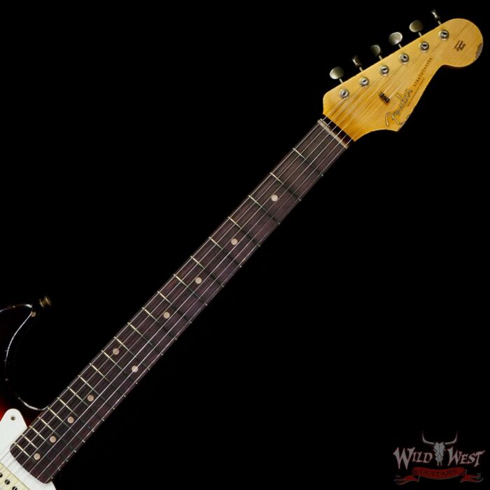 Fender Custom Shop 1959 Stratocaster AAA Rosewood Fingerboard Heavy Relic Faded Aged Chocolate 3-Color Sunburst - Image 4