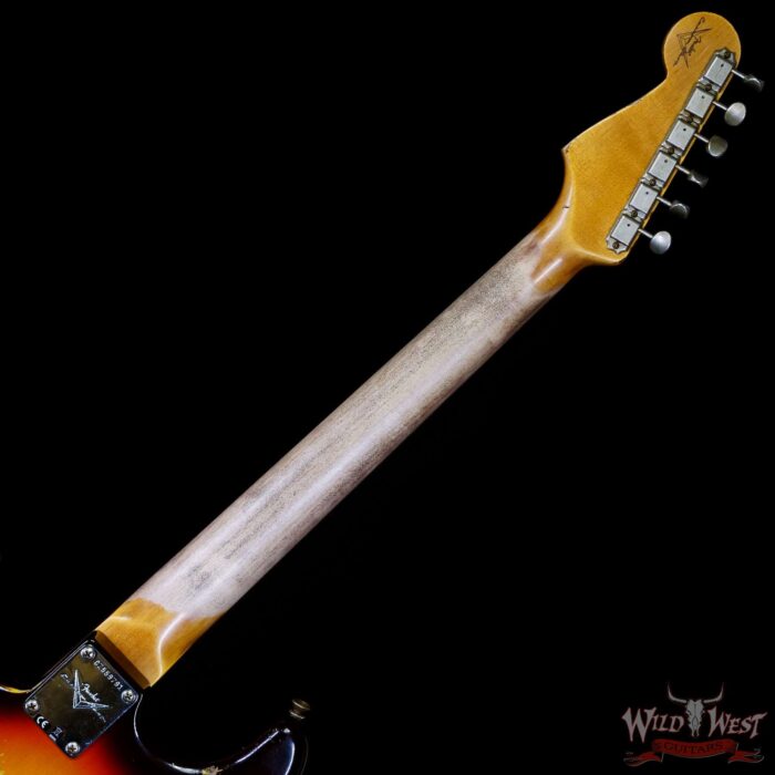 Fender Custom Shop 1959 Stratocaster AAA Rosewood Fingerboard Heavy Relic Faded Aged Chocolate 3-Color Sunburst - Image 5