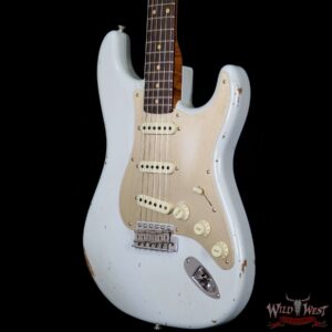 2017 NAMM Fender Custom Shop 30th Anniversary LTD 1960 Roasted Stratocaster Relic Faded Sonic Blue - Image 2