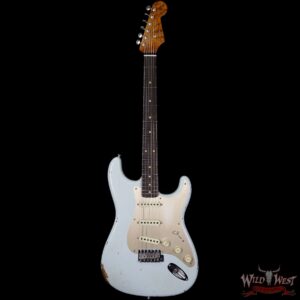 2017 NAMM Fender Custom Shop 30th Anniversary LTD 1960 Roasted Stratocaster Relic Faded Sonic Blue - Image 5