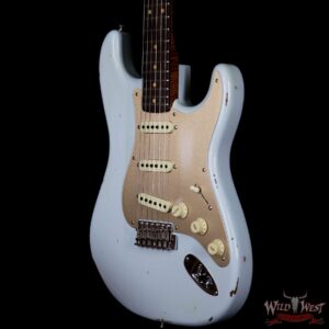 2017 NAMM Fender Custom Shop 30th Anniversary LTD 1960 Roasted Stratocaster Relic Faded Sonic Blue - Image 2