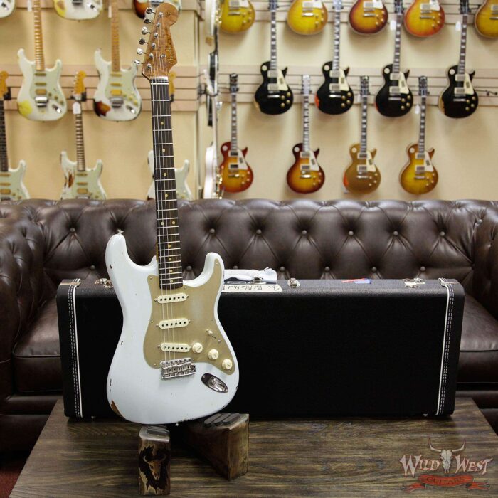 2017 NAMM Fender Custom Shop 30th Anniversary LTD 1960 Roasted Stratocaster Relic Faded Sonic Blue - Image 12