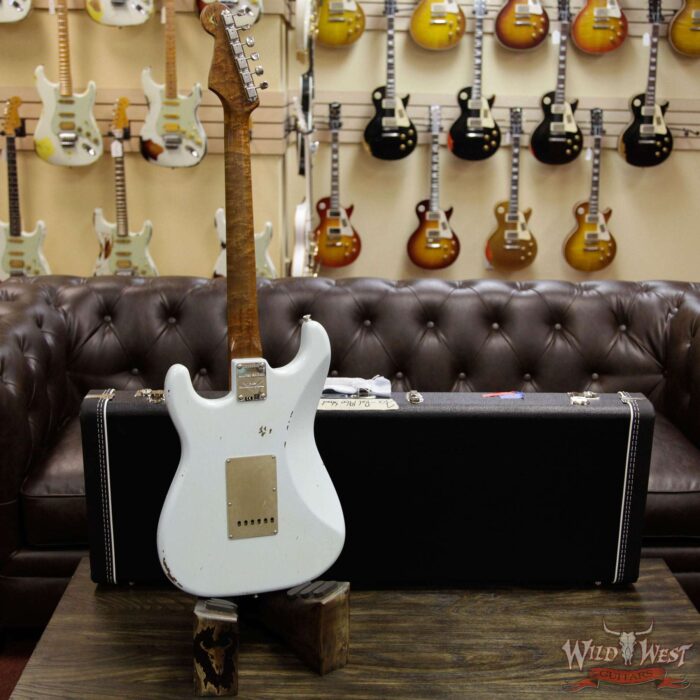 2017 NAMM Fender Custom Shop 30th Anniversary LTD 1960 Roasted Stratocaster Relic Faded Sonic Blue - Image 14