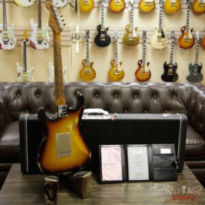 Fender Custom Shop Roasted 1960 Stratocaster Birdseye Maple Neck Slab 3A Rosewood Board Relic 3 Tone Sunburst - Image 9