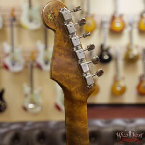 Fender Custom Shop Roasted 1960 Stratocaster Birdseye Maple Neck Slab 3A Rosewood Board Relic 3 Tone Sunburst - Image 10