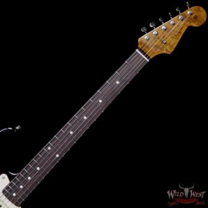 Fender Custom Shop Roasted 1960 Stratocaster Birdseye Maple Neck Slab 3A Rosewood Board Relic 3 Tone Sunburst - Image 4