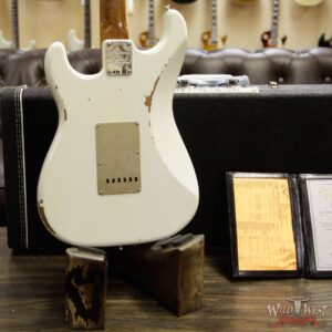 Fender Custom Shop Roasted 1960 Stratocaster Relic 3A Birdseye Maple Neck 3A Rosewood Board Aged Olympic White - Image 12