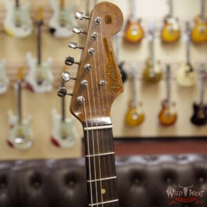 Fender Custom Shop Roasted 1960 Stratocaster Relic 3A Birdseye Maple Neck 3A Rosewood Board Aged Olympic White - Image 5