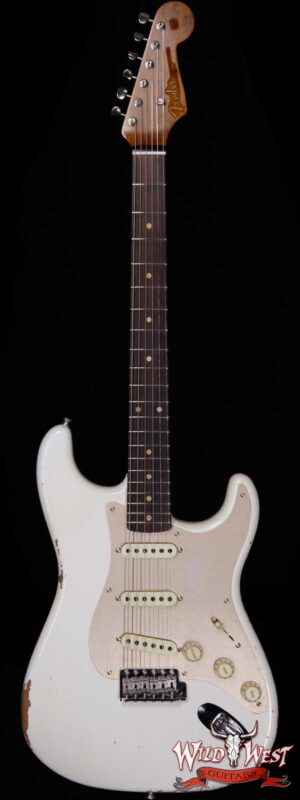 Fender Custom Shop Roasted 1960 Stratocaster Relic 3A Birdseye Maple Neck 3A Rosewood Board Aged Olympic White