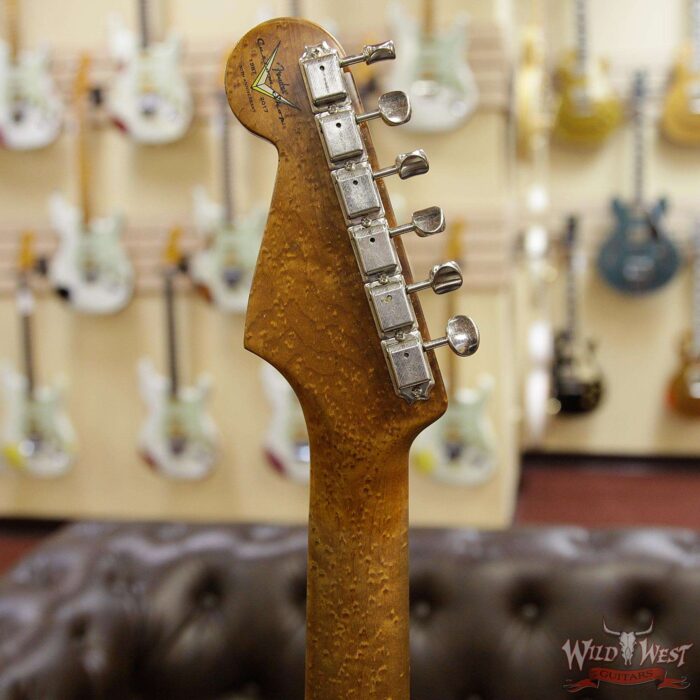 Fender Custom Shop 30th Anniversary LTD Roasted 1960 Stratocaster Relic Birdseye Neck Rosewood Board Aged Olympic White - Image 10