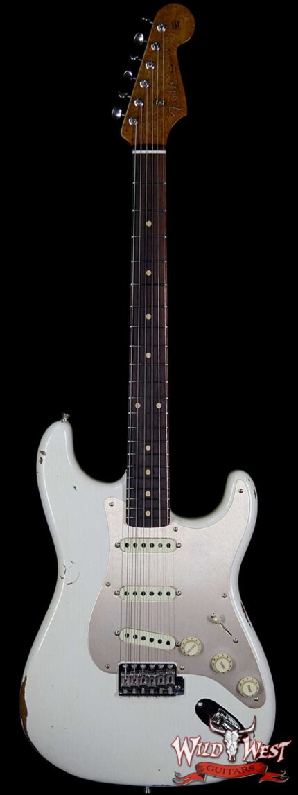Fender Custom Shop 30th Anniversary LTD Roasted 1960 Stratocaster Relic Birdseye Neck Rosewood Board Aged Olympic White