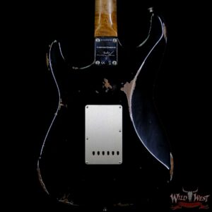 Fender Custom Shop 1960 Roasted Stratocaster Relic Birdseye Maple Neck Aged Black - Image 5