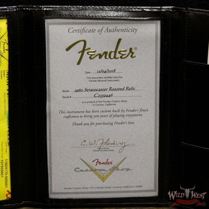 Fender Custom Shop 1960 Roasted Stratocaster Relic Birdseye Maple Neck Aged Black - Image 14
