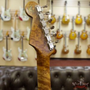 Fender Custom Shop 1960 Roasted Stratocaster Relic Birdseye Maple Neck Aged Black - Image 8