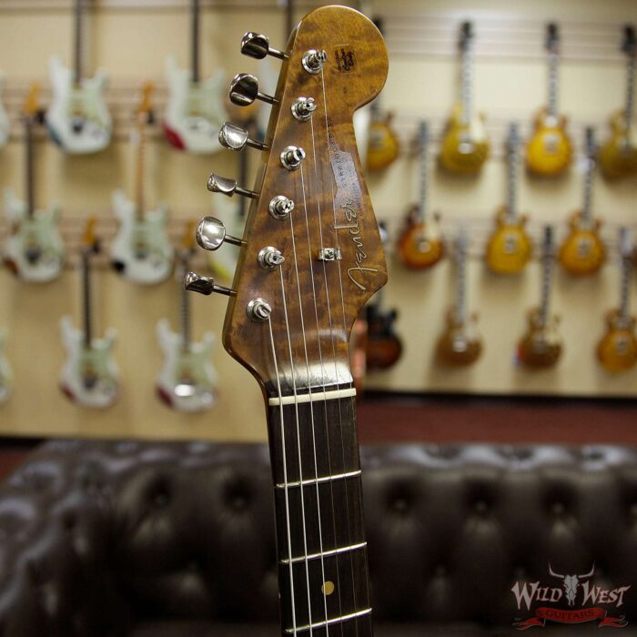 Fender Custom Shop 1960 Roasted Stratocaster Relic Birdseye Maple Neck Aged Black - Image 6