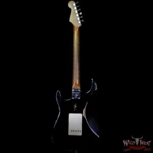 Fender Custom Shop 1960 Roasted Stratocaster Relic Birdseye Maple Neck AAA Rosewood Board Black - Image 5