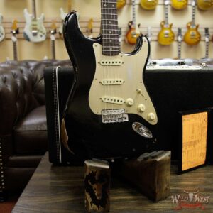 Fender Custom Shop 1960 Roasted Stratocaster Relic Birdseye Maple Neck AAA Rosewood Board Black - Image 12