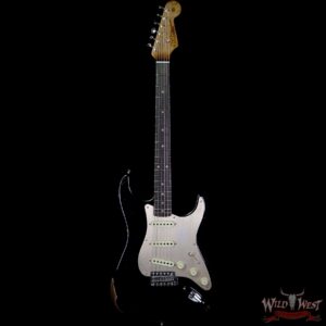 Fender Custom Shop 1960 Roasted Stratocaster Relic Birdseye Maple Neck AAA Rosewood Board Black - Image 4