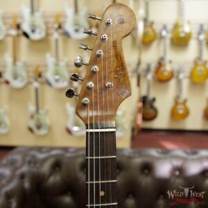 Fender Custom Shop 1960 Roasted Stratocaster Relic Birdseye Maple Neck AAA Rosewood Board Black - Image 7