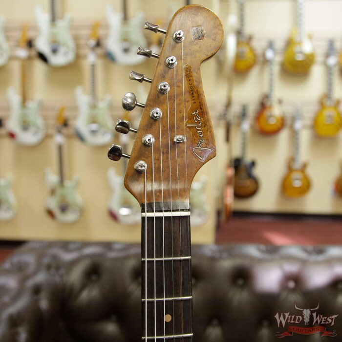 Fender Custom Shop 1960 Roasted Stratocaster Relic Birdseye Maple Neck AAA Rosewood Board Black - Image 7