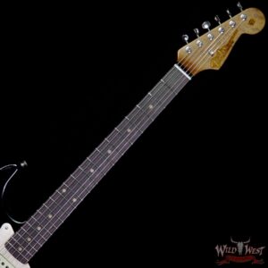 Fender Custom Shop 1960 Roasted Stratocaster Relic Birdseye Maple Neck AAA Rosewood Board Black - Image 8